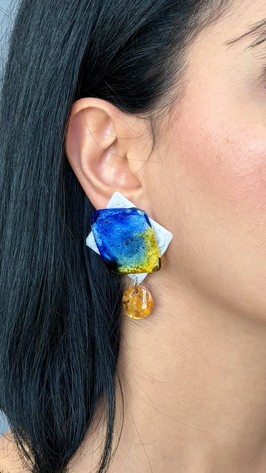 Sea worn on an ear