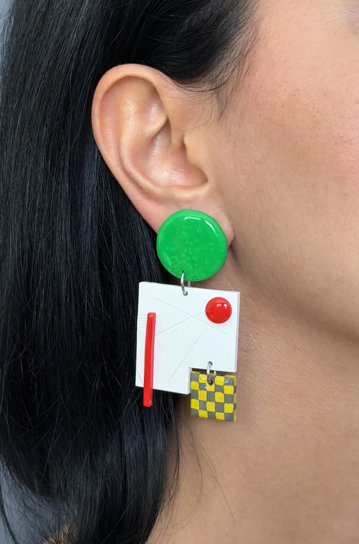 Geo worn on an ear